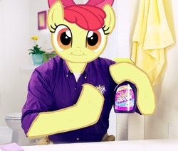 Size: 376x321 | Tagged: safe, apple bloom, g4, as seen on tv, billy mays, filly mays, infomercial, kaboom