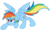 Size: 6000x3611 | Tagged: safe, artist:davidfg4, rainbow dash, pony, g4, absurd resolution, female, simple background, solo, transparent background, vector