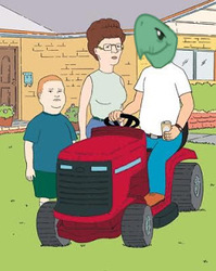 Size: 255x320 | Tagged: safe, edit, tank, g4, bobby hill, crossover, hank hill, king of the hill, lawn mower, peggy hill, tank hill, wat