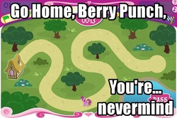 Size: 748x497 | Tagged: safe, berry punch, berryshine, earth pony, pony, g4, racing is magic, go home you're drunk, minigame, the hub