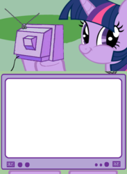 Size: 563x771 | Tagged: safe, twilight sparkle, g4, exploitable, exploitable meme, template, tv meme, twiface