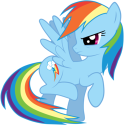 Size: 4957x5000 | Tagged: safe, artist:rubez2525, rainbow dash, g4, absurd resolution, angry, simple background, transparent background, vector