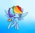 Size: 900x855 | Tagged: safe, artist:blacky-moon, rainbow dash, pony, g4, chibi, female, solo