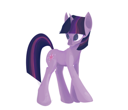 Size: 1575x1350 | Tagged: safe, artist:seyrii, twilight sparkle, pony, g4, female, looking back, solo, walking