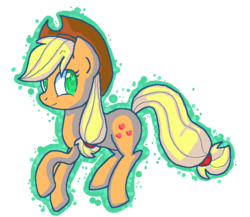 Size: 657x570 | Tagged: safe, artist:dizzydoo43, applejack, earth pony, pony, g4, female, mare, simple background, smiling, solo, transparent background, wingding eyes