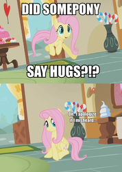 Size: 681x959 | Tagged: safe, edit, edited screencap, screencap, fluttershy, g4, all caps, cropped, english, full body, hug, image macro, sitting, sitting on floor, text