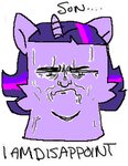 Size: 116x150 | Tagged: safe, twilight sparkle, g4, i am disappoint, rage face