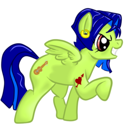 Size: 512x512 | Tagged: dead source, safe, artist:cornofthebreads, oc, oc only, pegasus, pony, piercing, simple background, transparent background