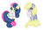 Size: 1013x694 | Tagged: safe, artist:perseveringrose, bon bon, derpy hooves, sweetie drops, earth pony, pegasus, pony, g4, adorabon, cute, derpabetes, duo, duo female, female, lesbian, mare, ship:derpybon, shipping, valentine