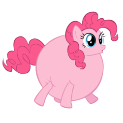 Size: 1750x1750 | Tagged: dead source, safe, artist:arokip, pinkie pie, earth pony, pony, g4, balloon, bloated, female, inflation, simple background, solo, transparent background, vector