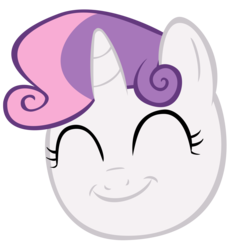 Size: 2500x2598 | Tagged: safe, sweetie belle, g4, faic, head, simple background, smiling, transparent background, vector