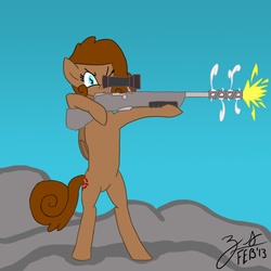 Size: 1200x1200 | Tagged: safe, artist:zaviervvolf, oc, oc only, pegasus, pony, gun, sniper