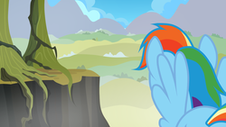 Size: 1280x720 | Tagged: safe, artist:junkiesnewb, rainbow dash, g4, show accurate, solo, spread wings, wings