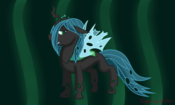 Size: 2500x1500 | Tagged: safe, artist:regxy, queen chrysalis, changeling, changeling queen, g4, abstract background, changeling king, cute, female, king metamorphosis, male, morphabetes, rule 63, rule63betes, solo
