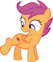Size: 5000x5807 | Tagged: safe, artist:dark-samus1, scootaloo, pegasus, pony, g4, absurd resolution, alternate cutie mark, cutie mark, female, gritted teeth, looking at cutie mark, looking down, simple background, solo, transparent background, vector