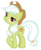Size: 1496x1810 | Tagged: safe, artist:durpy, color edit, applejack, granny smith, earth pony, pony, g4, female, simple background, solo, transparent background, vector, young granny smith