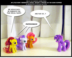Size: 952x771 | Tagged: safe, artist:kturtle, brushable, comic, irl, my favorite scenes, photo, toy