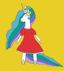 Size: 1252x1406 | Tagged: safe, artist:red-supernova64, princess celestia, pony, g4, bipedal, cute, cutelestia, earthbound, hinawa, mother 3, nintendo