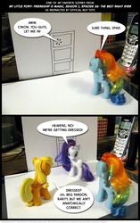 Size: 777x1240 | Tagged: safe, artist:kturtle, brushable, comic, irl, my favorite scenes, photo, toy