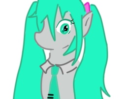 Size: 1000x800 | Tagged: safe, artist:fried-zoaster, crossover, hatsune miku, ponified, vocaloid