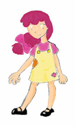 Size: 418x703 | Tagged: safe, artist:fried-zoaster, apple bloom, human, g4, humanized