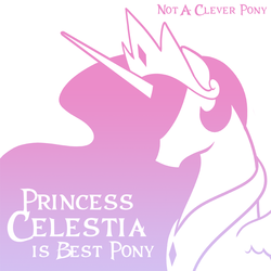 Size: 894x894 | Tagged: safe, artist:egophiliac, princess celestia, alicorn, pony, g4, album cover, best pony, female, not a clever pony, solo