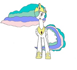 Size: 1360x1236 | Tagged: safe, artist:red-supernova64, princess celestia, pony, g4, female, happy, solo