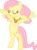 Size: 6393x8643 | Tagged: safe, artist:kyleevee, fluttershy, pegasus, pony, g4, keep calm and flutter on, absurd resolution, belly, bipedal, element of kindness, eyes closed, simple background, solo, teeth, transparent background, vector