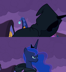 Size: 1280x1400 | Tagged: safe, artist:capnpea, edit, edited screencap, screencap, princess luna, pony, g4, luna eclipsed, female, fimbriae, proncoss lono, small eyes, solo, woll smoth