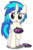 Size: 1024x1563 | Tagged: dead source, safe, artist:austiniousi, dj pon-3, vinyl scratch, pony, unicorn, g4, background pony, broken, broken glasses, crying, female, glasses, mare, sad, simple background, solo, transparent background, vinyl's glasses