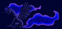 Size: 4569x2171 | Tagged: safe, artist:thesolitarysandpiper, princess luna, pony, g4, female, solo