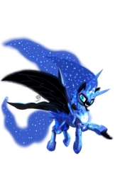 Size: 2362x3496 | Tagged: safe, artist:etiluos, nightmare moon, alicorn, pony, g4, armor, female, simple background, solo, white background