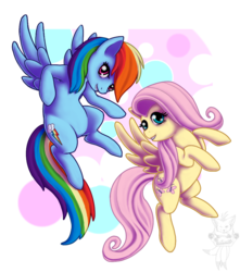 Size: 850x961 | Tagged: safe, artist:bluedemon00, fluttershy, rainbow dash, g4