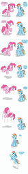 Size: 1366x8382 | Tagged: safe, artist:041744, pinkie pie, rainbow dash, earth pony, pegasus, pony, g4, blowing into hoof, comic, duo, floating, hilarious in hindsight, misspelling, pinkie being pinkie, self inflation