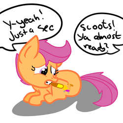 Size: 1000x1000 | Tagged: safe, artist:sux2suk59, scootaloo, pony, g4, cutie mark, female, paint, paint on fur, secret, solo