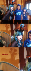 Size: 960x2160 | Tagged: safe, princess luna, queen chrysalis, human, g4, cosplay, god tier, homestuck, irl, irl human, john egbert, photo, phponycon 2013