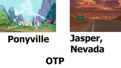 Size: 1280x720 | Tagged: safe, g4, exploitable meme, jasper nevada, otp, ponyville, transformers, transformers prime