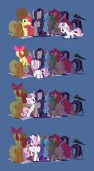 Size: 501x905 | Tagged: safe, apple bloom, applejack, pinkie pie, rainbow dash, rarity, spike, sweetie belle, twilight sparkle, g4