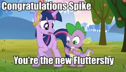 Size: 960x553 | Tagged: safe, spike, twilight sparkle, g4, keep calm and flutter on, image macro, text
