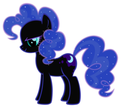 Size: 1656x1446 | Tagged: safe, artist:durpy, color edit, nightmare moon, pinkie pie, earth pony, pony, g4, female, simple background, solo, transparent background, vector