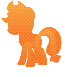 Size: 414x494 | Tagged: safe, artist:naaieditions, applejack, g4, silhouette