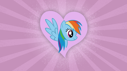 Size: 1920x1080 | Tagged: safe, artist:dipi11, rainbow dash, g4, heart, wallpaper