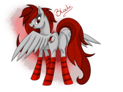 Size: 1400x1050 | Tagged: safe, artist:sevenada, oc, oc only, pegasus, pony, butt, clothes, plot, socks, solo, striped socks