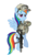 Size: 1850x2553 | Tagged: dead source, safe, artist:buckweiser, artist:thatsgrotesque, rainbow dash, pony, g4, bipedal, clothes, gun, mp5sd, simple background, smiling, suppressor, transparent background, uniform, vector