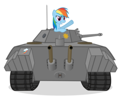 Size: 10000x8250 | Tagged: safe, artist:mrlolcats17, rainbow dash, g4, absurd resolution, panther (tank), simple background, tank (vehicle), transparent background, vector, vk 1602 leopard
