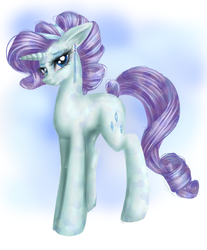 Size: 1294x1563 | Tagged: safe, artist:quennyqueen, rarity, crystal pony, pony, unicorn, g4, alternate hairstyle, crystal rarity, crystallized, female, mare, solo