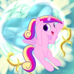 Size: 767x767 | Tagged: safe, artist:im not sue, princess cadance, pony, g4, cute, female, filly, solo, younger