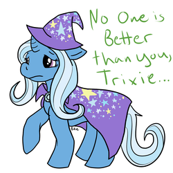 Size: 1050x1050 | Tagged: safe, artist:billie11893, trixie, g4, implied queen chrysalis