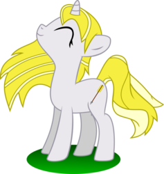 Size: 871x917 | Tagged: safe, artist:ulyssesgrant, oc, oc only, pony, unicorn, g4, cute, eyes closed, simple background, smiling, solo, transparent background, vector, windswept mane