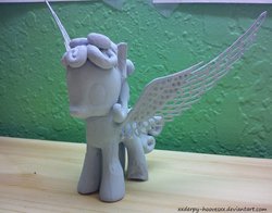 Size: 1008x792 | Tagged: safe, artist:winter-hooves, alicorn, pony, customized toy, irl, photo, ponified, weeping angel